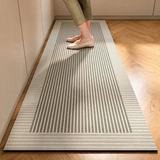 Bordered Stripes Non-Slip Kitchen Mat