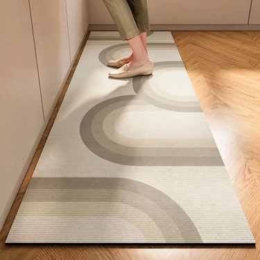 Abstract Curves Non-Slip Kitchen Mat