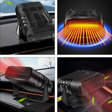 12V Automotive Portable Car Heater Defrosts Windshield With 360° Rotating Holder And Cooling Function - Image 2