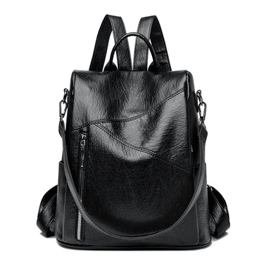 2024 New Women's Anti theft Backpack Large Capacity Female Single Shoulder Bag High Quality Soft Leather School Student Bookpack 6