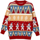 2025 Autumn Winter New Loose Oversized Sweater Women Christmas Snowflake Knitted Longline Thickened Pullover 4