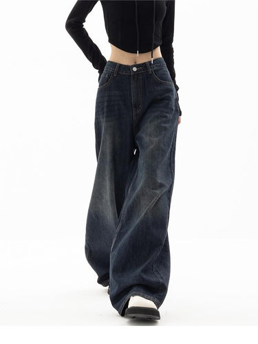 90s Vintage Washed Effect Baggy Boyfriend Jeans 1