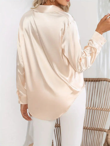 Alison Satin Blouse | Elegant Button Down Shirt for Women 1