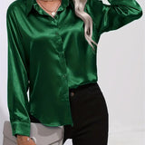 Alison Satin Blouse | Elegant Button Down Shirt for Women 12