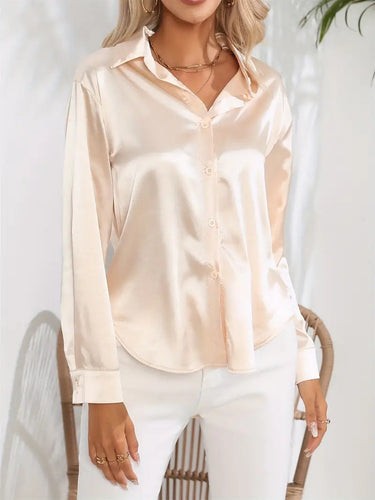 Alison Satin Blouse | Elegant Button Down Shirt for Women 2