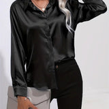 Alison Satin Blouse | Elegant Button Down Shirt for Women 21