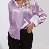 Alison Satin Blouse | Elegant Button Down Shirt for Women 6