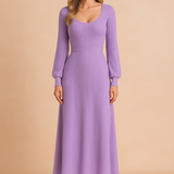 Allyson | Women's Long Puff Sleeve Sweater Dress 0