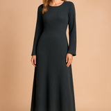 Allyson | Women's Long Puff Sleeve Sweater Dress 2