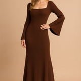 Allyson | Women's Long Puff Sleeve Sweater Dress 4