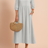 Amabel | Elegant Midi Dress with 3/4 Sleeves 7