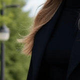 Amalfi Black Wool Coat – Stylish Long Design for Warmth and Versatility 5