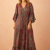 Anna | Flowy Boho Dress with Long Sleeves 0