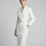 Autumn Elegance Midi Dress – Flattering Waist Design for Chic Cocktail Gatherings 3
