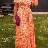 Ava™ | Elegant maxi dress with V-neck and feminine fit 0