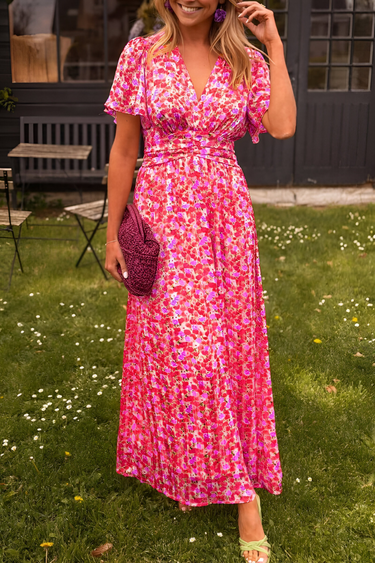 Ava™ | Elegant maxi dress with V-neck and feminine fit 4
