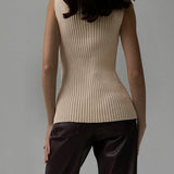 Minimalist Mock Neck Rib Tank Top 3