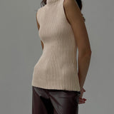 Minimalist Mock Neck Rib Tank Top 4