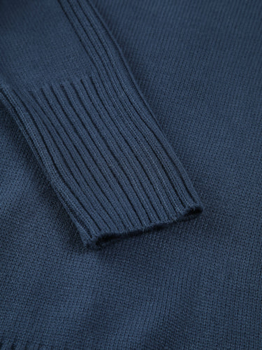 Solid High Neck Knit Sweater 6