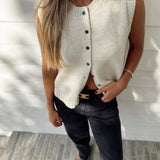 Casual Button Up Sweater Vest 2