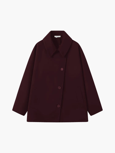 Variant image for Women's Coat Black Size M Polyester Oversized Button Winter Coats Women-11