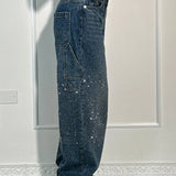 Balloon carpenter shiny denim jeans 1