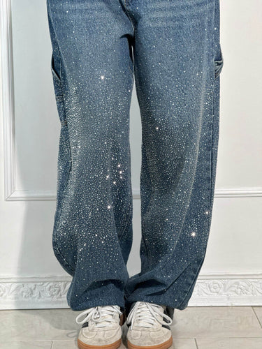 Balloon carpenter shiny denim jeans 3