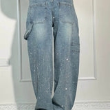 Balloon carpenter shiny denim jeans 5