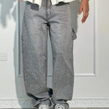 Balloon carpenter shiny denim jeans 9