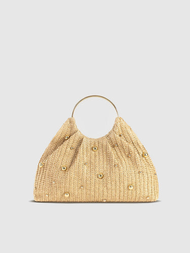 Beaded Crochet Hobo Bag 0