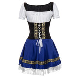 Blue Sexy Women Oktoberfest Dress Ladies Woman Bavarian German Wench Waitress Serving Maid Costume S-3XL Beer Girl Fancy Dress 1