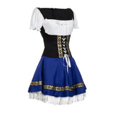 Blue Sexy Women Oktoberfest Dress Ladies Woman Bavarian German Wench Waitress Serving Maid Costume S-3XL Beer Girl Fancy Dress 2