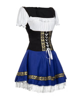Blue Sexy Women Oktoberfest Dress Ladies Woman Bavarian German Wench Waitress Serving Maid Costume S-3XL Beer Girl Fancy Dress 2