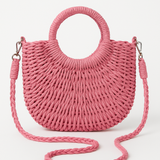 Bohemian Straw Handbag – Natural Texture 2