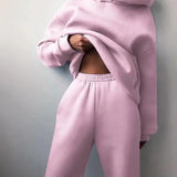 Casual Two-Piece Cap Suit with Thickened Long-Sleeved Sweater and Pants – 2024 Trend 5