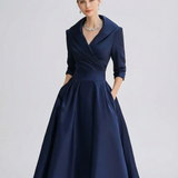 Chic A-Line Dress – Stylish Lapel Design for Effortless Summer Elegance 2