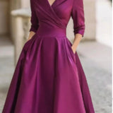 Chic A-Line Dress – Stylish Lapel Design for Effortless Summer Elegance 8