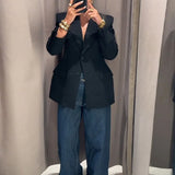 Chic Blazer Jacket – Elegant Notched Collar for Versatile Styling 3