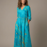 Chic V-Neck Long Sleeve Dress – Unique Spliced Print for Effortless Style 1