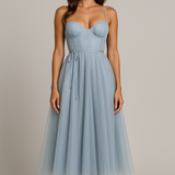 Corset Chiffon Midi Gown 2