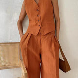 Cotton Linen Two-Piece Set 1