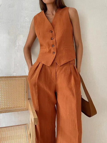 Cotton Linen Two-Piece Set 1