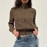 Cropped Zip-Up Utility Jacket 1
