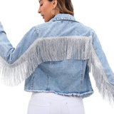 Denim Jacket with Fringe Detail 6