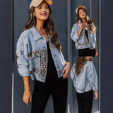 Denim Jacket with Statement Panel Design 1