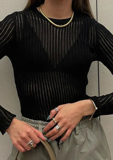 Erika | Women’s Sheer Wool Top | Lightweight 2