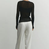 Erika | Women’s Sheer Wool Top | Lightweight 4