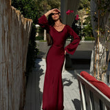 Elegant Long Sleeve Maxi Dress for Women – Flattering Fit and Comfortable Flowing Skirt, Perfect for All Occasions 4
