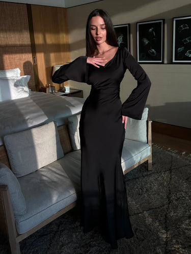 Elegant Long Sleeve Maxi Dress for Women – Flattering Fit and Comfortable Flowing Skirt, Perfect for All Occasions 5