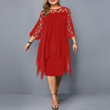 Elegant Plus Size Midi Dress 4